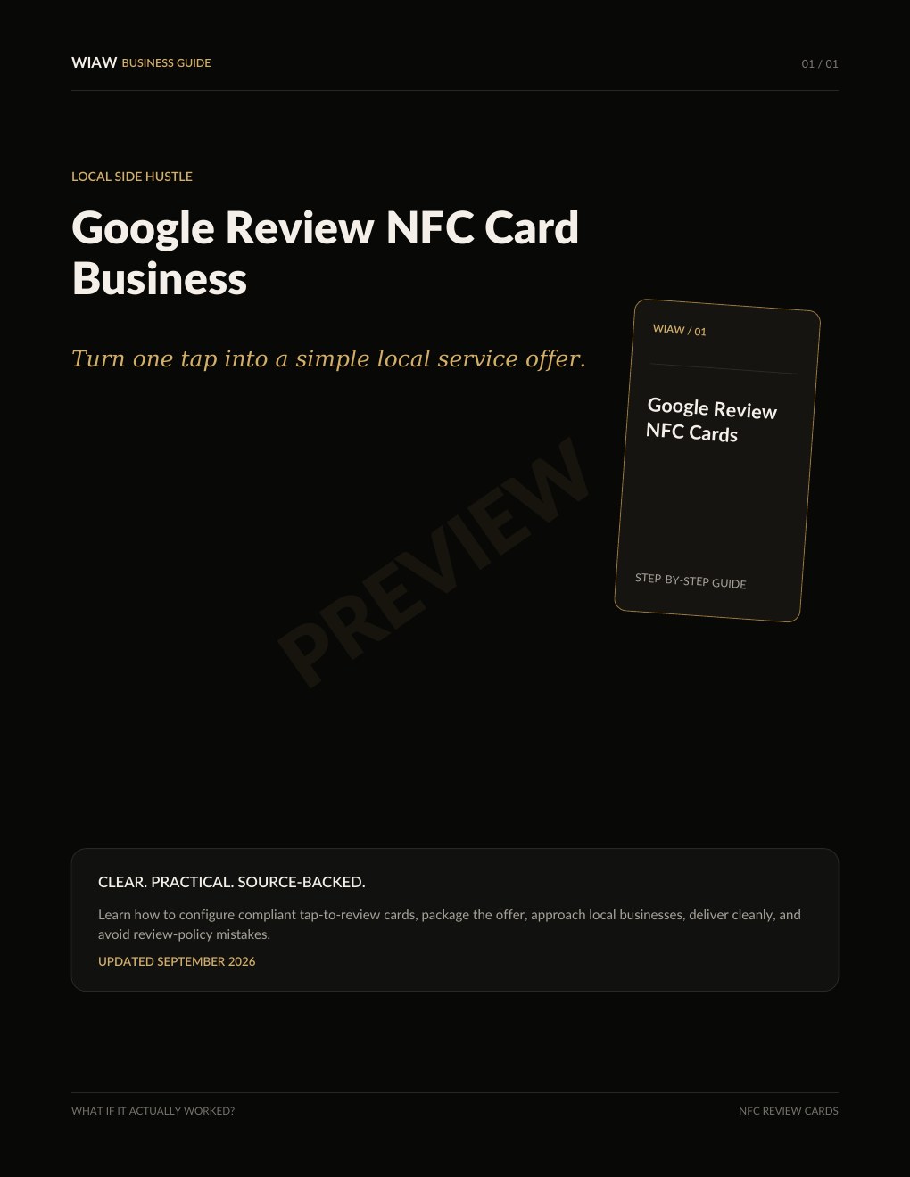 Google Review NFC Card Business preview page 1