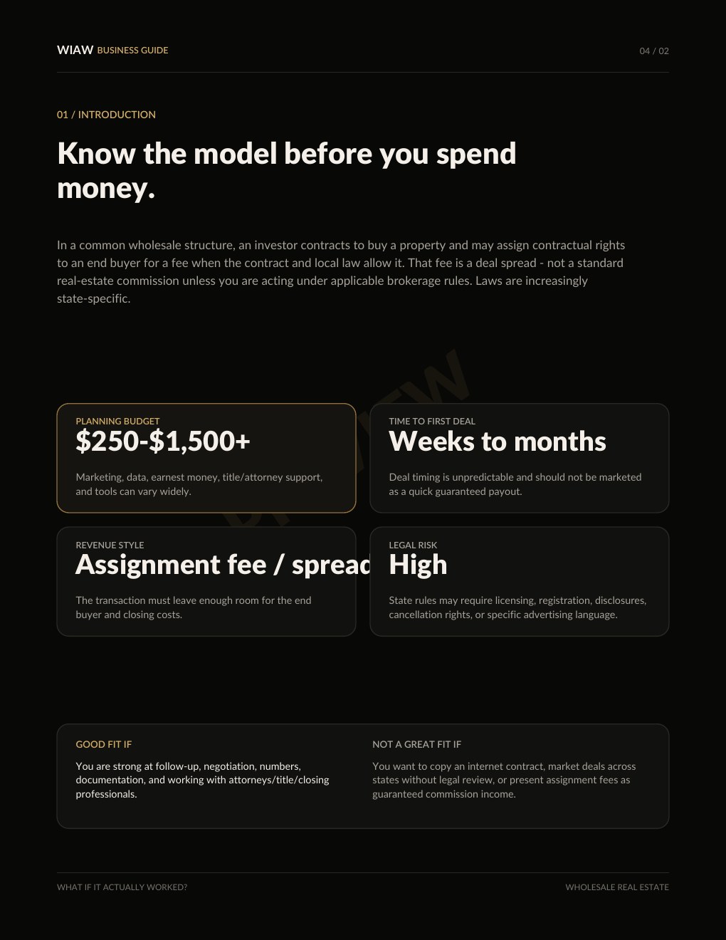 Wholesale Real Estate preview page 2